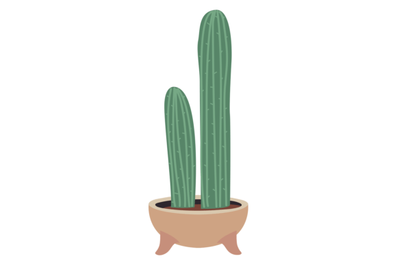 Cactus Pot Graphics for Modern Branding