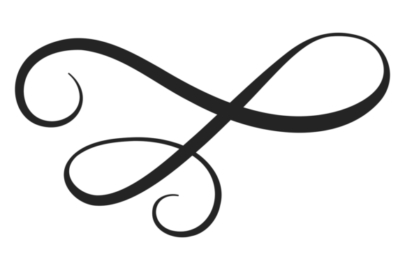 Calligraphic Decorative Swirl Element. E: Graphics & Illustrations