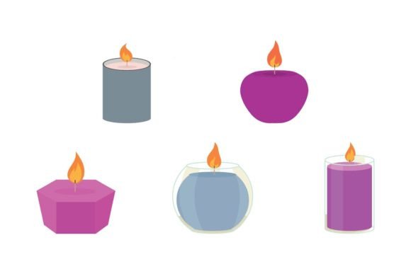 Candle Flat Decorative