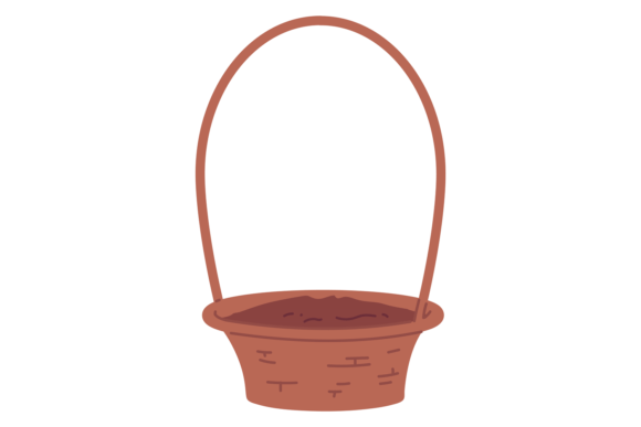 Decorative Basket with Soil Graphics for Modern Editorial Design