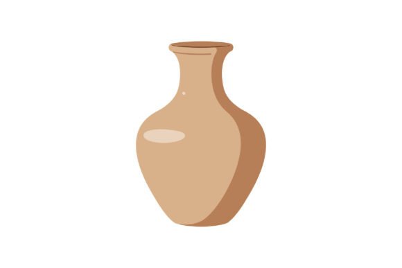 Decorative Clay Vase Minimal Style Graphics & Illustrations