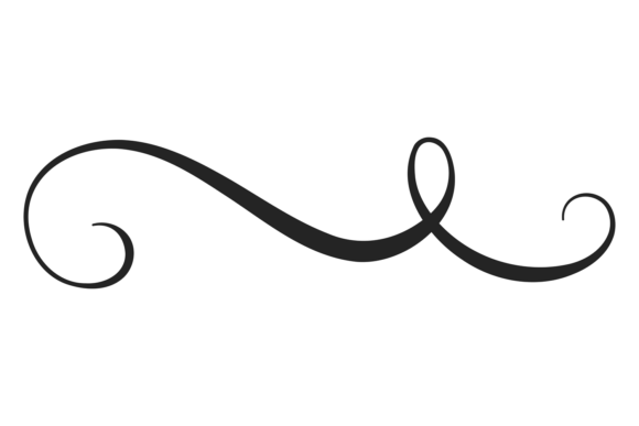 Decorative Divider in Vintage Calligraph Graphics