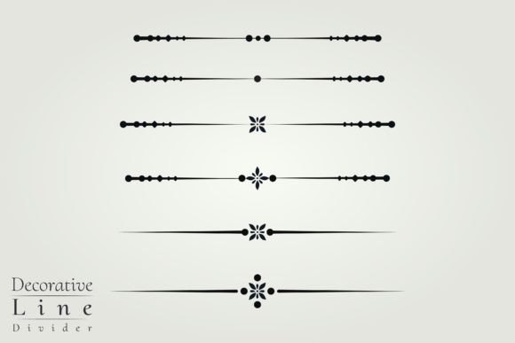 Decorative Fancy Line Divider Vector Art for Graphics and Freebies