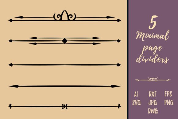 Decorative Minimal Page Divider Arrows Graphics