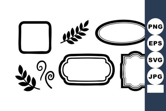 Decorative Vintage Black Frames & Orna: Graphics for Timeless Branding