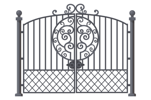 Forged Gate Graphics: Ornate Metal Illustrations