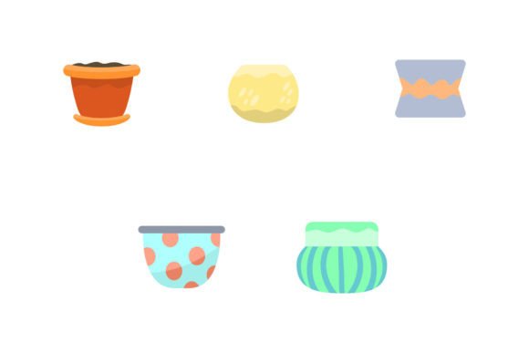 Garden Pots Decorative Graphics Freebies