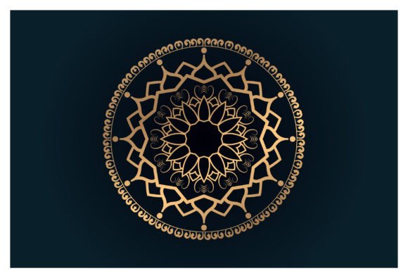 Gold Mandala Decorative Element Graphics for Branding