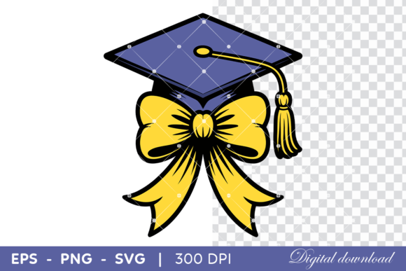 Graduation Cap with Decorative Bow