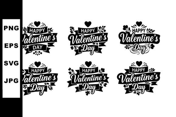 Happy Valentines Day Decorative Vector Graphics