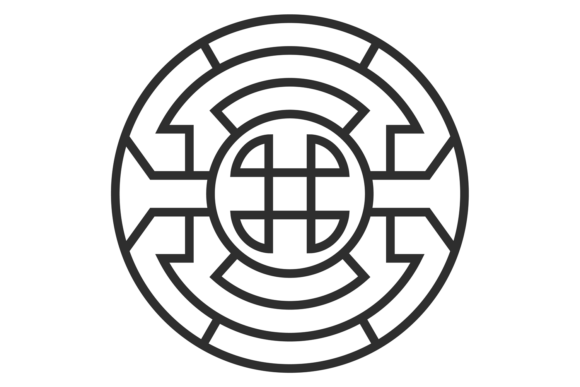 Korean Round Ornament Graphics for Crafters