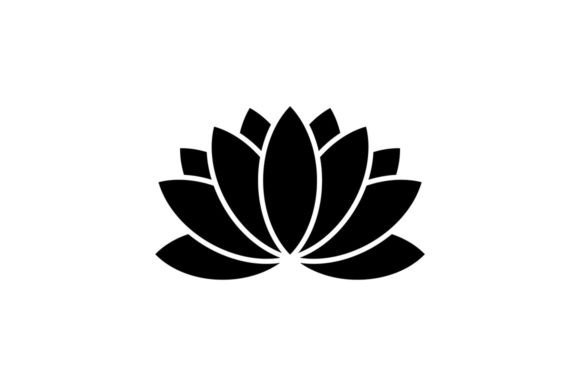 Lotus Flower Graphic for Editorial and Web Design