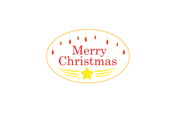 Merry Christmas Flat Decorative