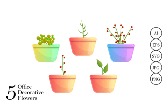 Office Decorative Flower Graphics