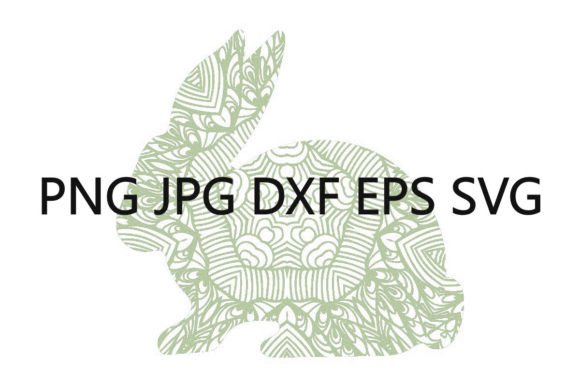 Pale Green Decorative Bunny Set Graphics