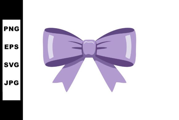 Purple Bow Ribbon Graphics & Illustrations