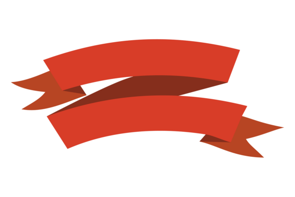 Red Ribbon Banner Flag Graphics & Illustrations