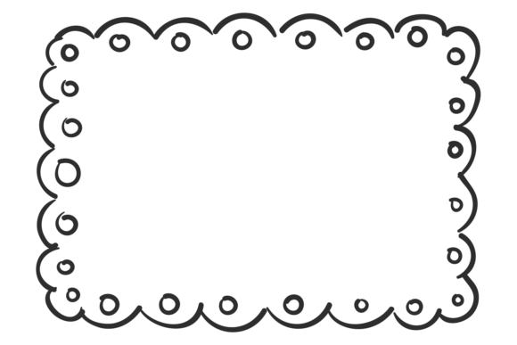 Scrapbook Doodle Frame Graphics for Editorial Design