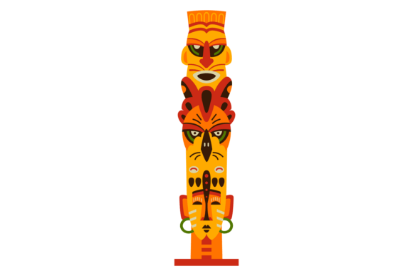 Tribal Decorative Pole Graphics & Illustrations