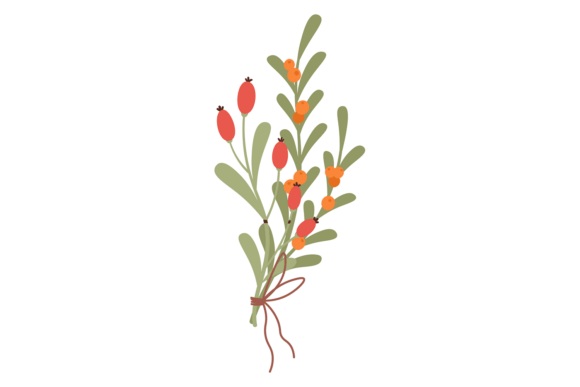 Winter Berries Decorative Bouquet. Natur