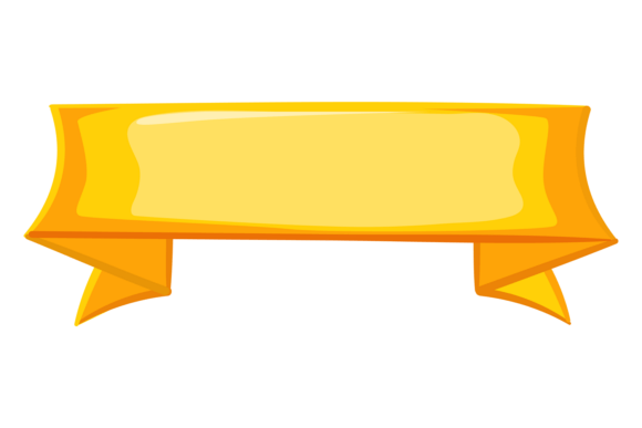 Yellow Ribbon Cartoon Banner